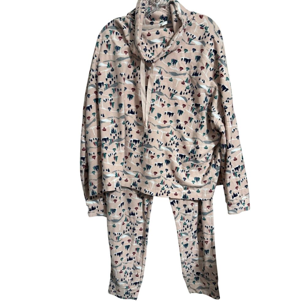 Yarn & Sea Ski Lift Cuddly Warm Pajama Set XL